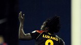 Romelu Lukaku festeggia dopo aver segnato il suo secondo gol a Zagabria