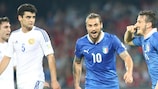 Alessandro Florenzi celebra su primer gol como internacional