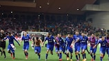 Juventus celebrate in Monaco