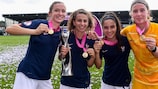 France quartet Carla Polito, Chloé Philippe, Manon Revelli and Mary Innebeer bask in their triumph