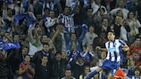 Falcao celebrates his penalty for Porto