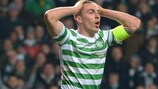 Scott Brown reacts during Celtic's 3-0 first-leg defeat