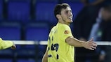 Javier Espinosa wheels away after scoring for Villarreal