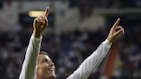 Cristiano Ronaldo festeja depois de inaugurar o marcador
