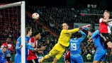 Lex Immers (right) scores Feyenoord's second against Rijeka