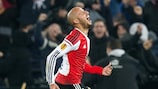 Karim El Ahmadi fête son but pour le Feyenoord