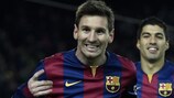 Lionel Messi jubelt über sein spätes Siegtor für Barcelona