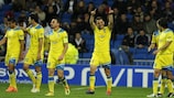 Gustavo Manduca after scoring his famous goal for APOEL against Lyon