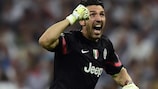 Gianluigi Buffon fête la qualification de la Juventus pour la finale