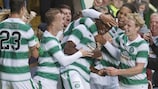 Celtic jubelt über den Treffer von Dedryck Boyata (Mitte)