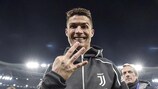 Cristiano Ronaldo dopo la vittoria per 3-0 della Juventus sull'Atletico negli ottavi della passata stagione