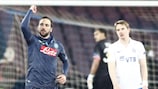 Gonzalo Higuaín marcó un 'hat-trick' para el Nápoles ante el Dínamo