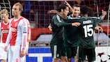 Cristiano Ronaldo bejubelt einen seiner Treffer mit seinen Teamkollegen
