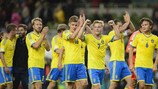 Les Suédois célèbrent la victoire à Dublin