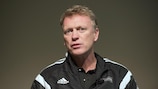 David Moyes addresses delegates at a Pro Licence Student Exchange Course in Nyon