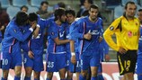 Getafe celebrate going in front just before the break