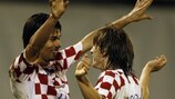 Eduardo da Silva (left) will be missed by Croatia