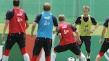 Jakub Błaszczykowski (second right) in training for Poland before he was ruled out