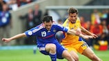Willy Sagnol in action against Romania