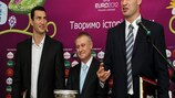 Vitaliy and Volodymyr Klitschko become Friends of EURO at a ceremony in Kyiv