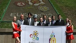 Kharkiv presents its civic logo and UEFA EURO 2012 flowerbed