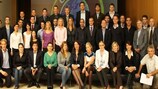 Participants on the UEFA Certificate in Football Management course