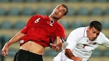 Albania (red) defeated Luxembourg 1-0 last time out