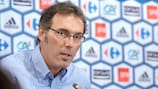 Laurent Blanc speaks to the press for the first time as France coach