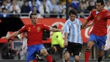 Lionel Messi gave Argentina an early lead against Spain