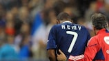 Loïc Rémy is helped off the pitch on Friday