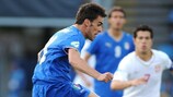 Newcomer Luca Cigarini in action for Italy's Under-21 side