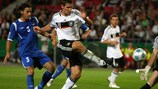 Miroslav Klose scores Germany's third against Azerbaijan last September