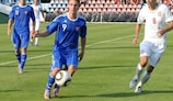 Jakub Sylvestr (left) scored both Slovakia goals