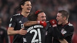 Franck Ribéry celebrates scoring Bayern's sixth goal at Stuttgart