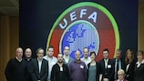 Representatives of UEFA and supporters groups at their Nyon meeting