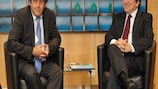Michel Platini and José Manuel Barroso met in Brussels