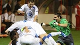 Bosnia and Herzegovina celebrate as they moved third in Group D