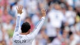 Cristiano Ronaldo salutes the Real Madrid support on Saturday