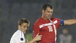 Serbia's Dejan Stanković in action in the home defeat by Estonia