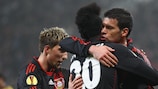 Michael Ballack takes the plaudits after doubling Leverkusen's lead on the night