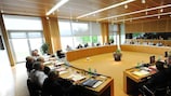 The UEFA Executive Committee discuss matters in Nyon