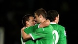 David Healy (izquierda) es el máximo goleador de Irlanda del Norte