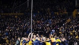 Sweden celebrate success at the final whistle