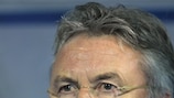 Guus Hiddink looks on during his last match in charge versus Croatia