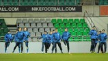 Тренировка сборной Эстонии в четверг