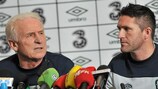 Robbie Keane (right) at Monday's pre-match press conference
