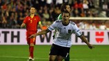 Miroslav Klose marcou o golo da vitória da Alemanha em Bruxelas