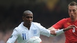 Ashley Young (left) set up England's second goal in their 2-0 win in Cardiff