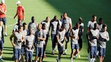 France training in Montpellier on the eve of their friendly against Chile