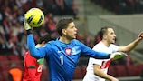 Wojciech Szczęsny in action against Portugal on Wednesday evening